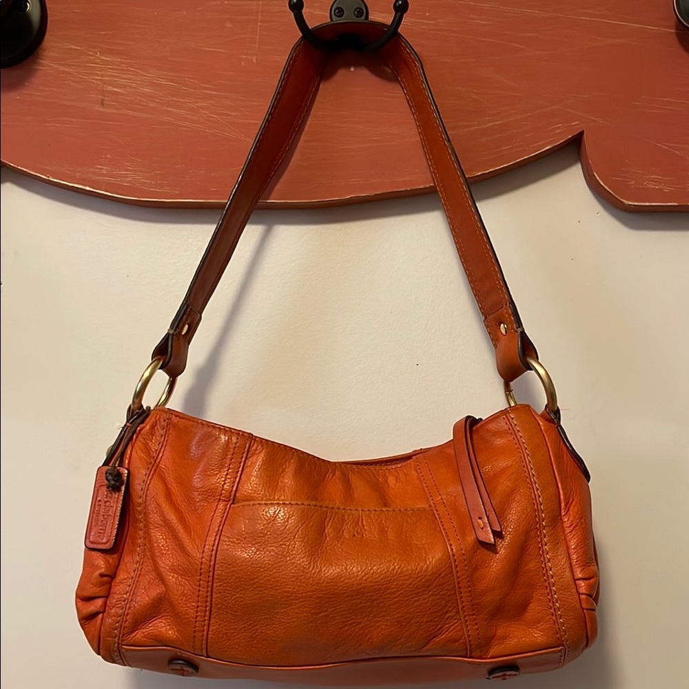 Orange Leather Women's Bag